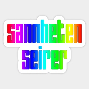 Sannheten seirer - multi color Sticker